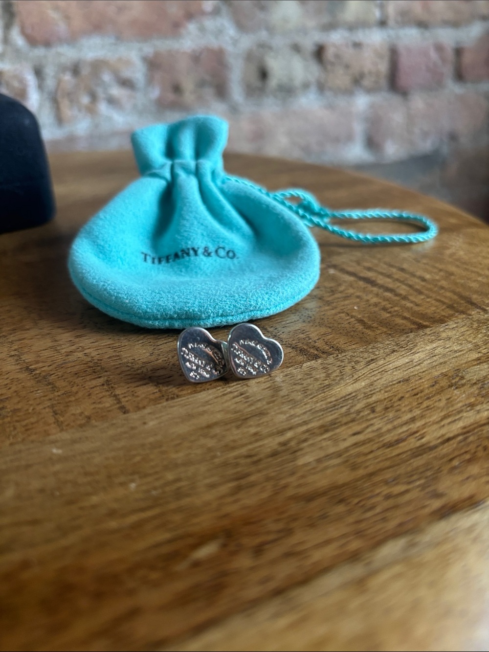 Tiffany & Co. Sterling Silver Heart Stud Earrings